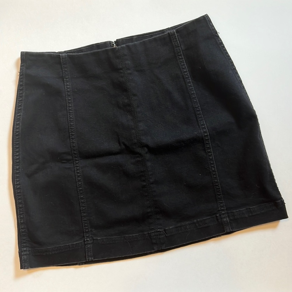 Wild Fable Black Stretchy High Rise Demin Mini Skirt